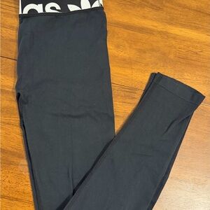 adidas Black Men’s Leggings with Branded Waistband
